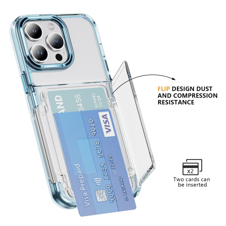 For iPhone XR Card Holder Acrylic Hybrid TPU Phone Case