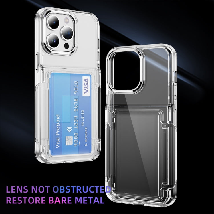 For iPhone XR Card Holder Acrylic Hybrid TPU Phone Case