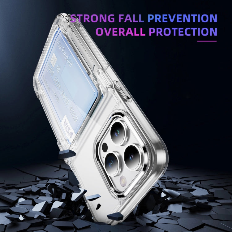 For iPhone XR Card Holder Acrylic Hybrid TPU Phone Case