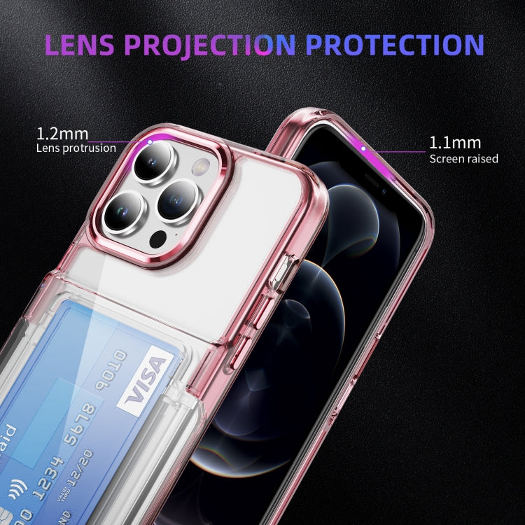 For iPhone 11 Card Holder Acrylic Hybrid TPU Phone Case