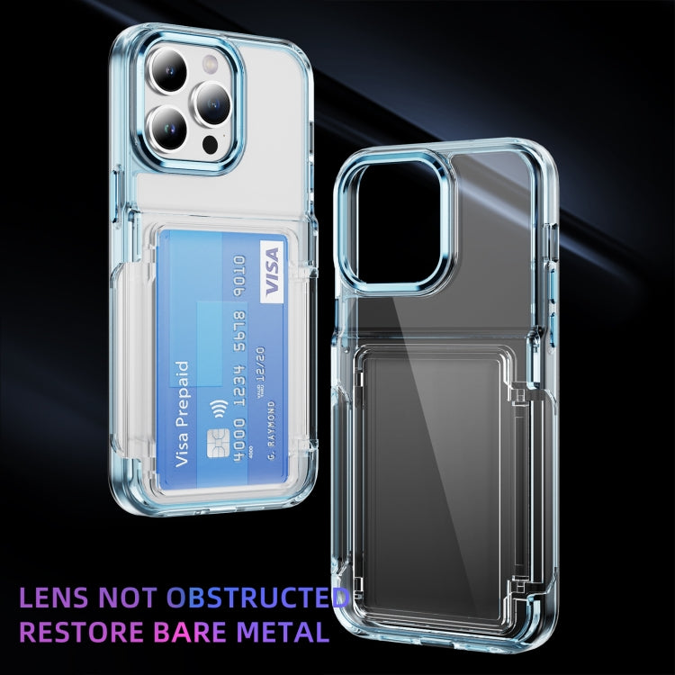 For iPhone 12 Pro Max Card Holder Acrylic Hybrid TPU Phone Case