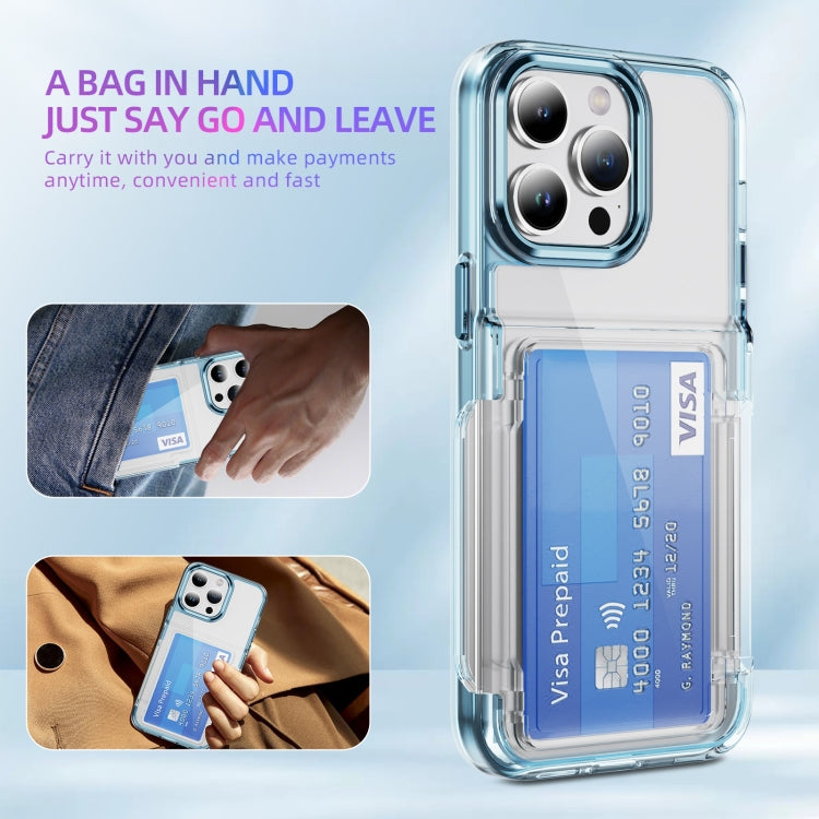 For iPhone 12 Pro Max Card Holder Acrylic Hybrid TPU Phone Case
