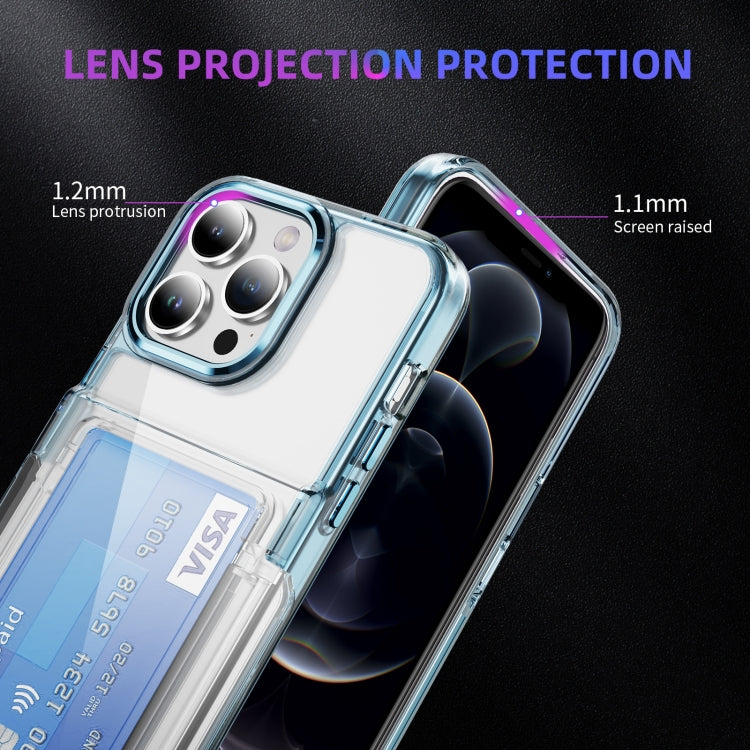 For iPhone 12 Pro Max Card Holder Acrylic Hybrid TPU Phone Case