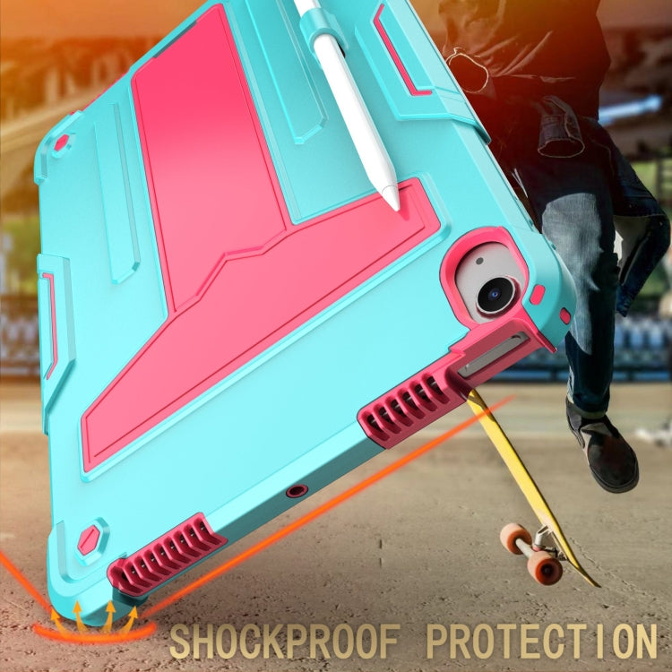For iPad Air 11 2026 / 2025 /  2024 T Holder Robot Silicone Hybrid PC Tablet Case