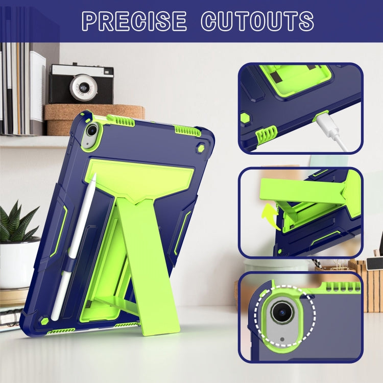 For iPad Air 11 2026 / 2025 /  2024 T Holder Robot Silicone Hybrid PC Tablet Case