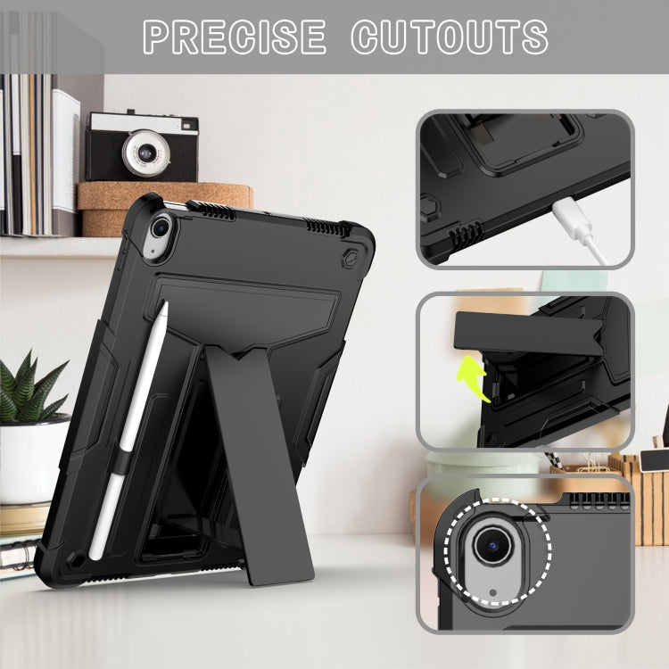 For iPad Air 11 2026 / 2025 /  2024 T Holder Robot Silicone Hybrid PC Tablet Case
