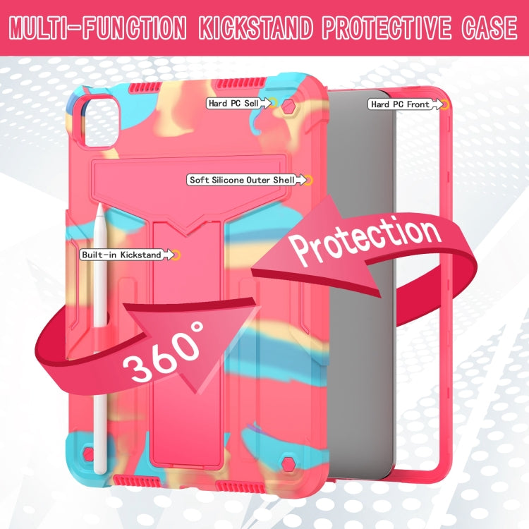 For iPad Pro 11 2025 / 2024 T Holder Robot Silicone Hybrid PC Tablet Case