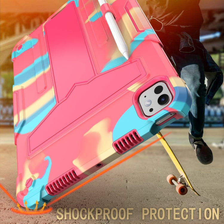 For iPad Pro 11 2025 / 2024 T Holder Robot Silicone Hybrid PC Tablet Case