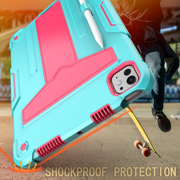 For iPad Pro 11 2025 / 2024 T Holder Robot Silicone Hybrid PC Tablet Case