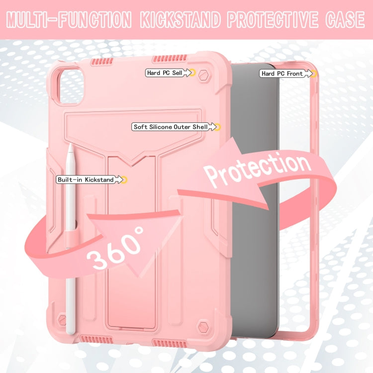 For iPad Pro 11 2025 / 2024 T Holder Robot Silicone Hybrid PC Tablet Case