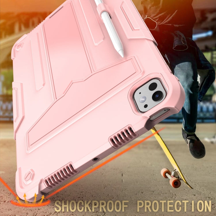 For iPad Pro 11 2025 / 2024 T Holder Robot Silicone Hybrid PC Tablet Case