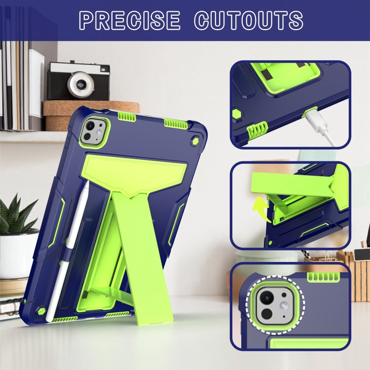 For iPad Pro 11 2025 / 2024 T Holder Robot Silicone Hybrid PC Tablet Case