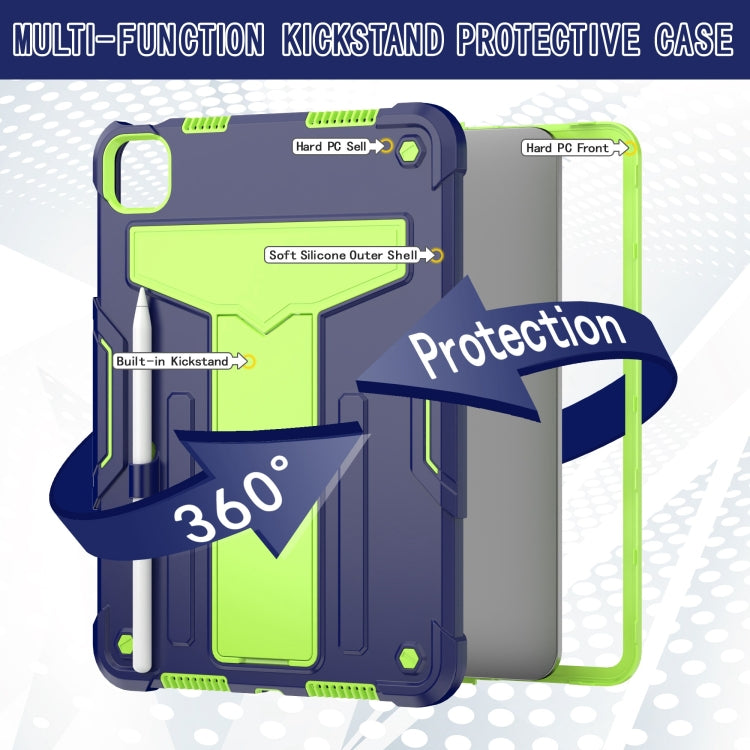 For iPad Pro 11 2025 / 2024 T Holder Robot Silicone Hybrid PC Tablet Case
