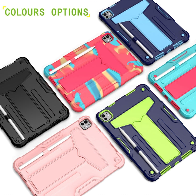For iPad Pro 11 2025 / 2024 T Holder Robot Silicone Hybrid PC Tablet Case