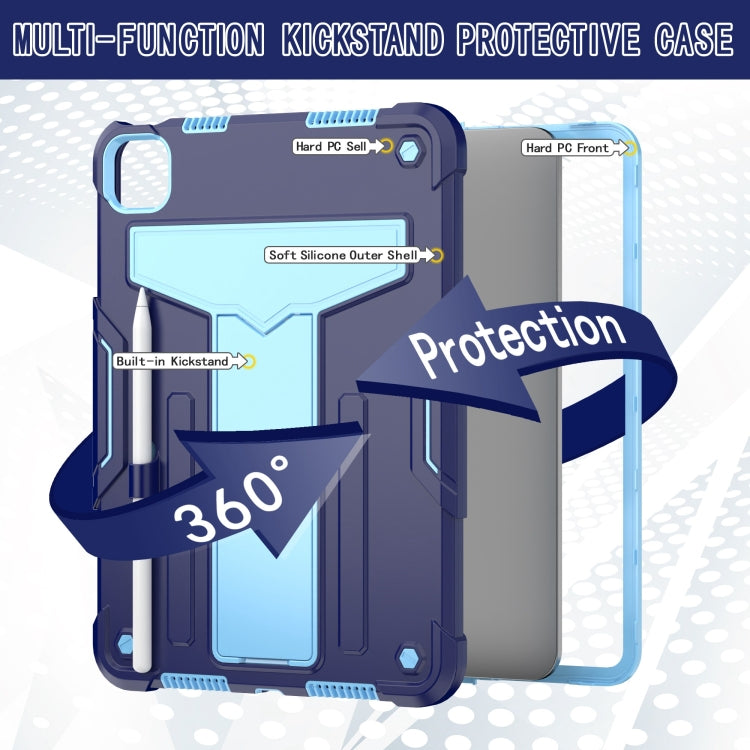 For iPad Pro 11 2025 / 2024 T Holder Robot Silicone Hybrid PC Tablet Case
