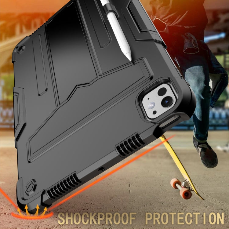 For iPad Pro 11 2025 / 2024 T Holder Robot Silicone Hybrid PC Tablet Case