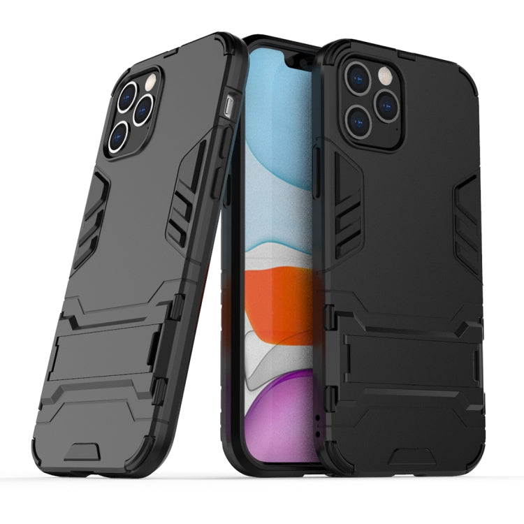 For iPhone 12 / 12 Pro PC + TPU Shockproof Protective Case with Invisible Holder