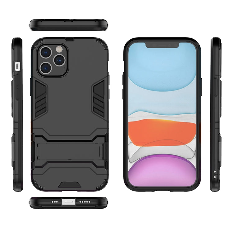 For iPhone 12 / 12 Pro PC + TPU Shockproof Protective Case with Invisible Holder