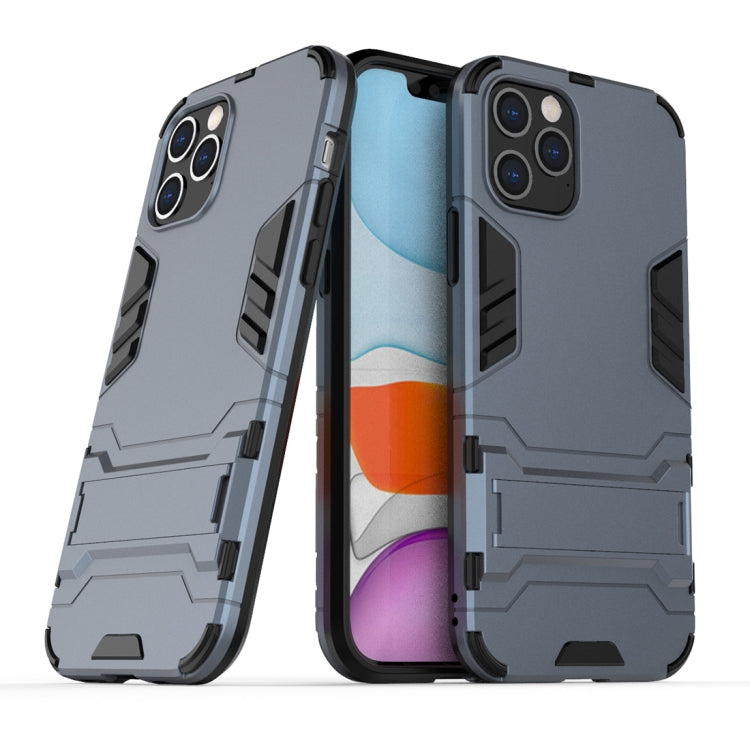 For iPhone 12 / 12 Pro PC + TPU Shockproof Protective Case with Invisible Holder