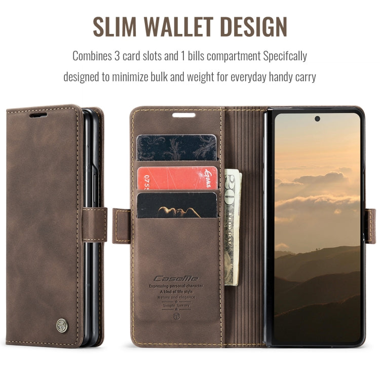 For Samsung Galaxy Z Fold6 5G CaseMe 013 Multifunctional Horizontal Flip Leather Phone Case