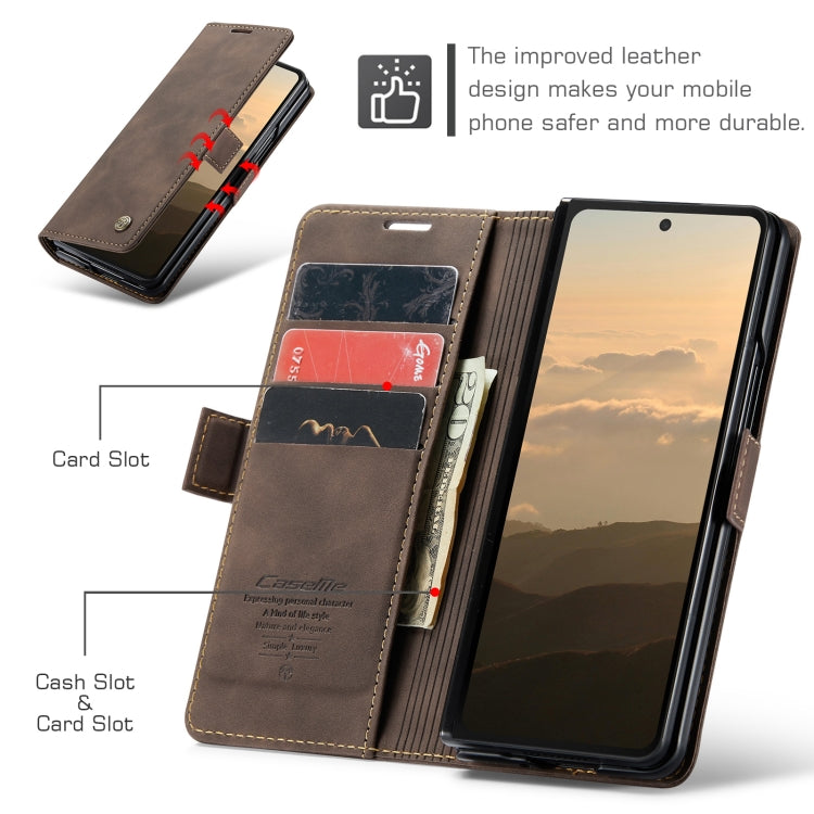 For Samsung Galaxy Z Fold6 5G CaseMe 013 Multifunctional Horizontal Flip Leather Phone Case
