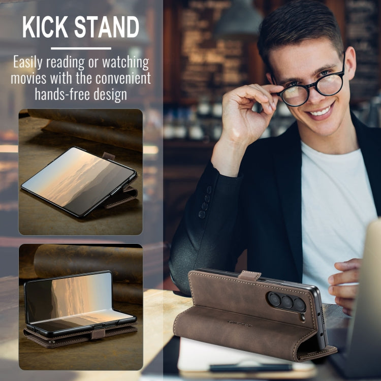 For Samsung Galaxy Z Fold6 5G CaseMe 013 Multifunctional Horizontal Flip Leather Phone Case