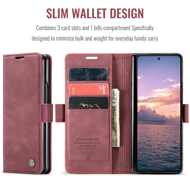For Samsung Galaxy Z Fold6 5G CaseMe 013 Multifunctional Horizontal Flip Leather Phone Case