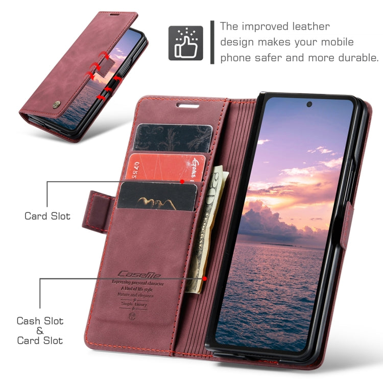 For Samsung Galaxy Z Fold6 5G CaseMe 013 Multifunctional Horizontal Flip Leather Phone Case