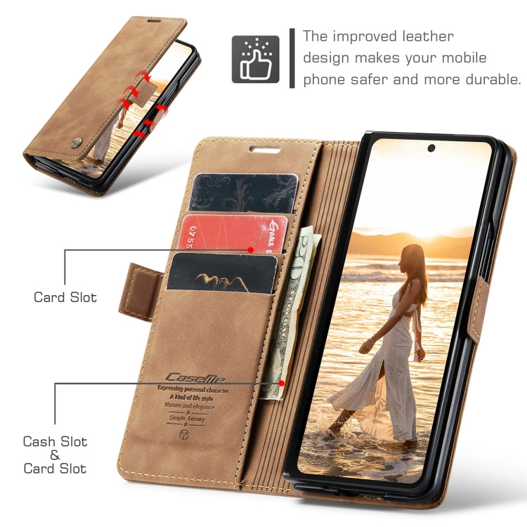For Samsung Galaxy Z Fold6 5G CaseMe 013 Multifunctional Horizontal Flip Leather Phone Case