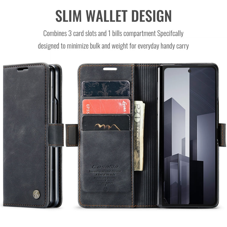 For Samsung Galaxy Z Fold6 5G CaseMe 013 Multifunctional Horizontal Flip Leather Phone Case