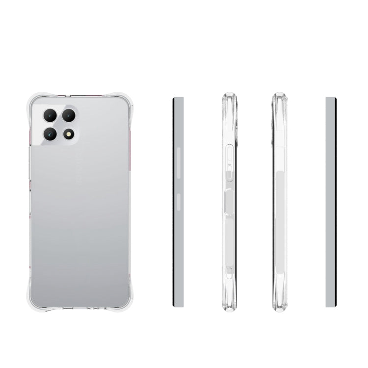For T-Mobile REVVL 7 5G / T Phone 2 5G Shockproof Non-slip Thickening TPU Phone Case - Transparent