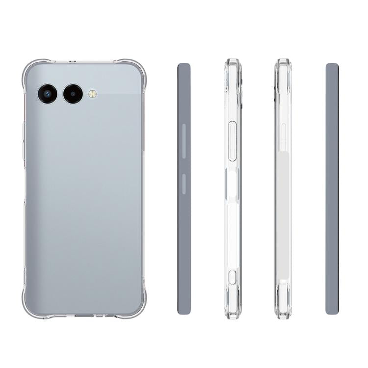 For T-Mobile Revvl 8 5G Shockproof Non-slip Thickening TPU Phone Case - Transparent
