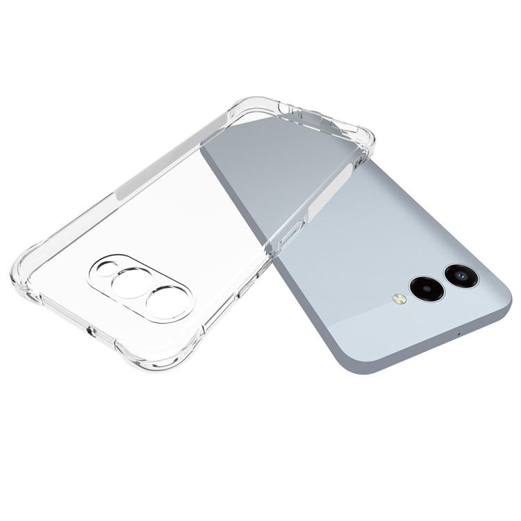 For T-Mobile Revvl 8 5G Shockproof Non-slip Thickening TPU Phone Case - Transparent
