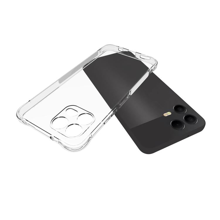 For T-Mobile Revvl 8 Pro 5G Shockproof Non-slip Thickening TPU Phone Case - Transparent