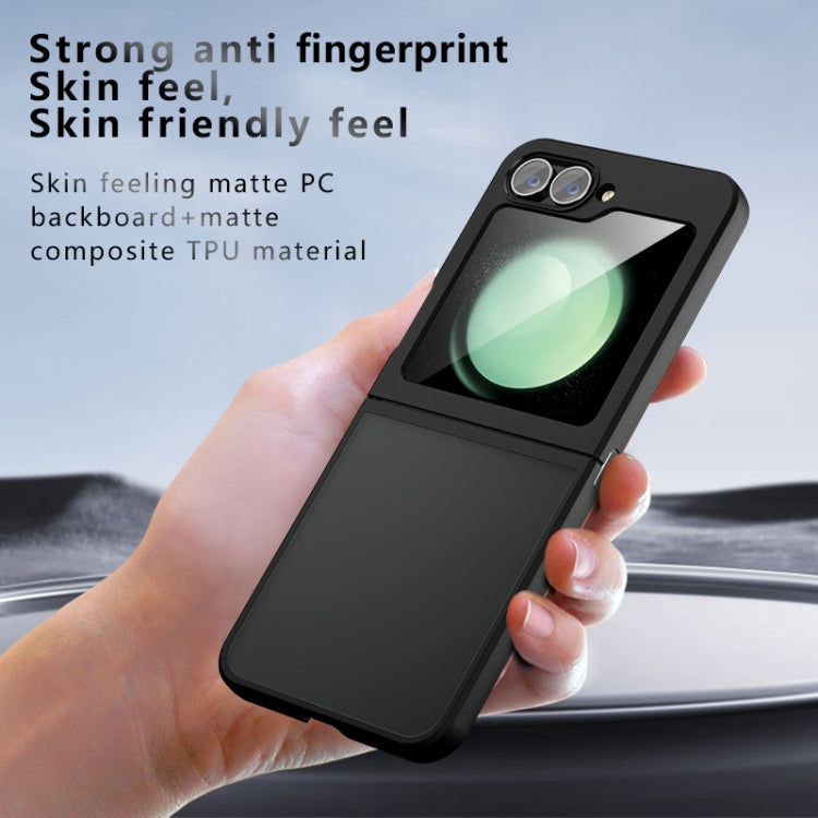 For Samsung Galaxy Z Flip6 / Flip7 FE Armor PC Hybrid TPU Phone Case - Transparent