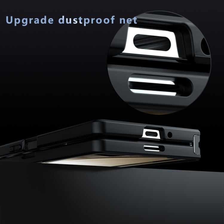 For Samsung Galaxy Z Fold6 Armor PC Hybrid TPU Phone Case - Transparent