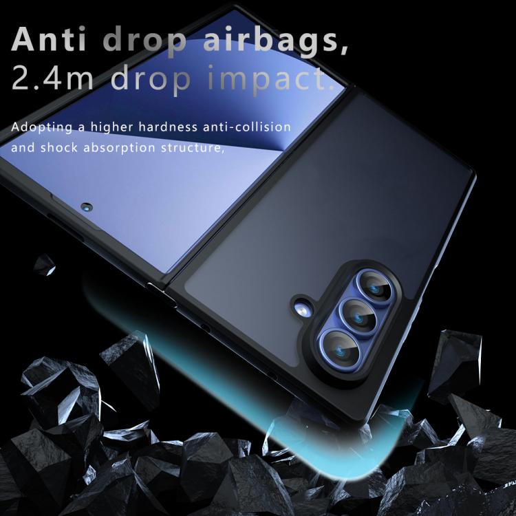 For Samsung Galaxy Z Fold7 Armor PC Hybrid TPU Phone Case - Transparent