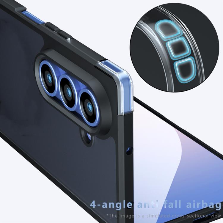 For Samsung Galaxy Z Fold7 Armor PC Hybrid TPU Phone Case - Transparent