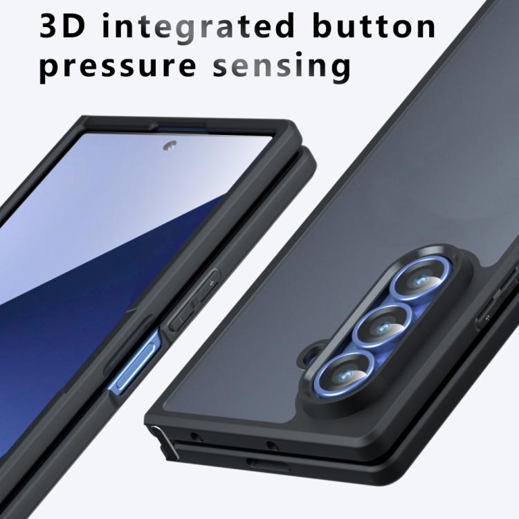For Samsung Galaxy Z Fold7 Armor PC Hybrid TPU Phone Case - Transparent