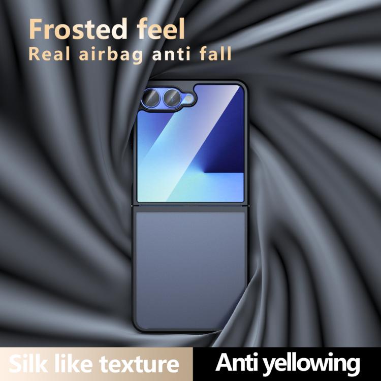 For Samsung Galaxy Z Flip7 Armor PC Hybrid TPU Phone Case - Transparent
