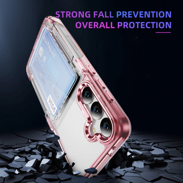 For Samsung Galaxy S22 5G Card Holder Acrylic Hybrid TPU Phone Case