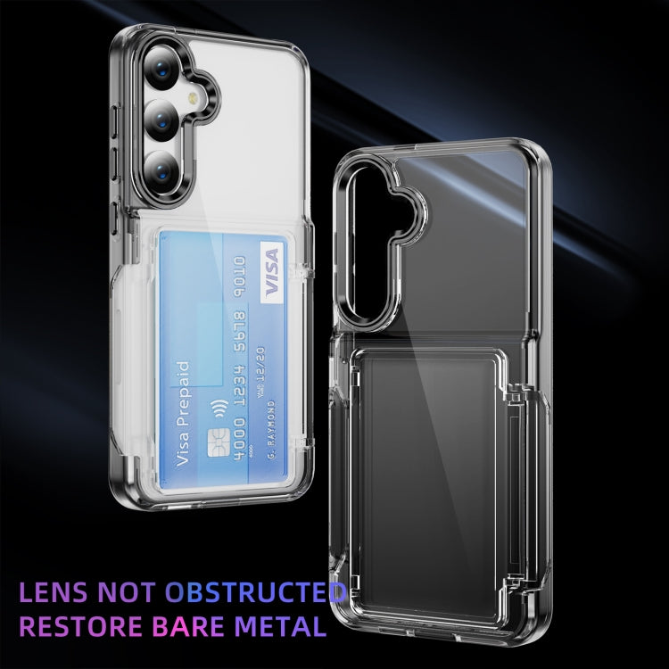 For Samsung Galaxy S22 5G Card Holder Acrylic Hybrid TPU Phone Case