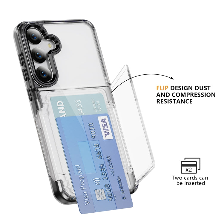 For Samsung Galaxy S22 5G Card Holder Acrylic Hybrid TPU Phone Case