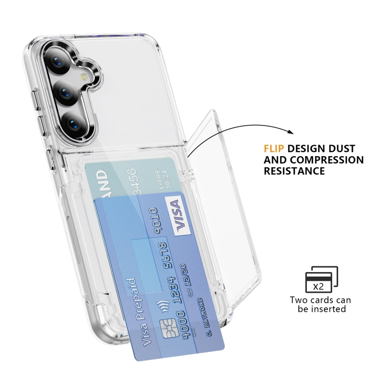 For Samsung Galaxy S22 5G Card Holder Acrylic Hybrid TPU Phone Case