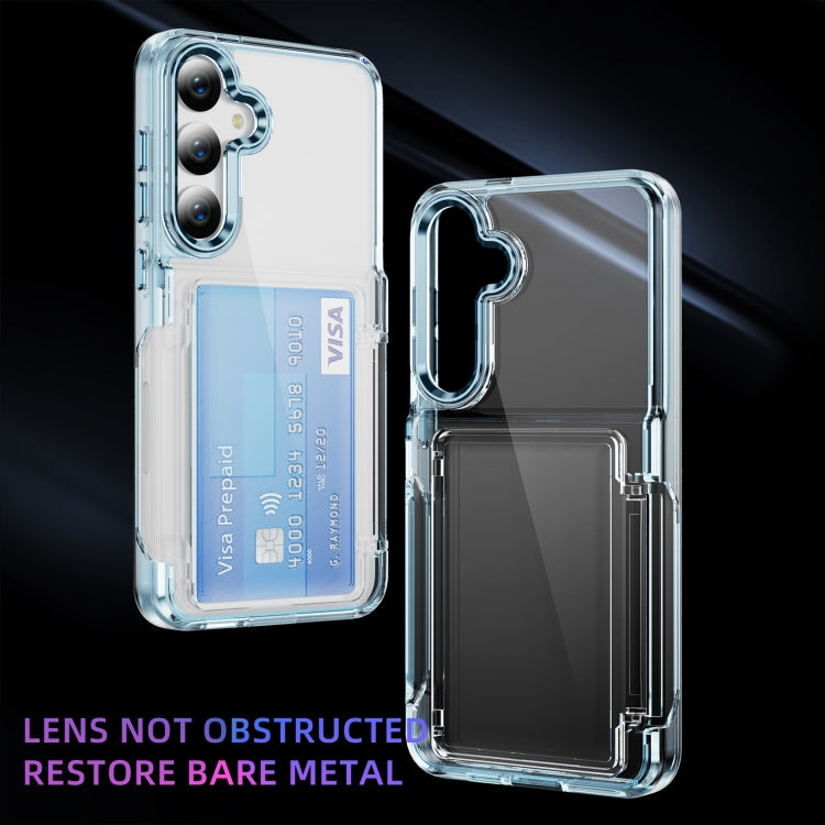 For Samsung Galaxy S23+ 5G Card Holder Acrylic Hybrid TPU Phone Case