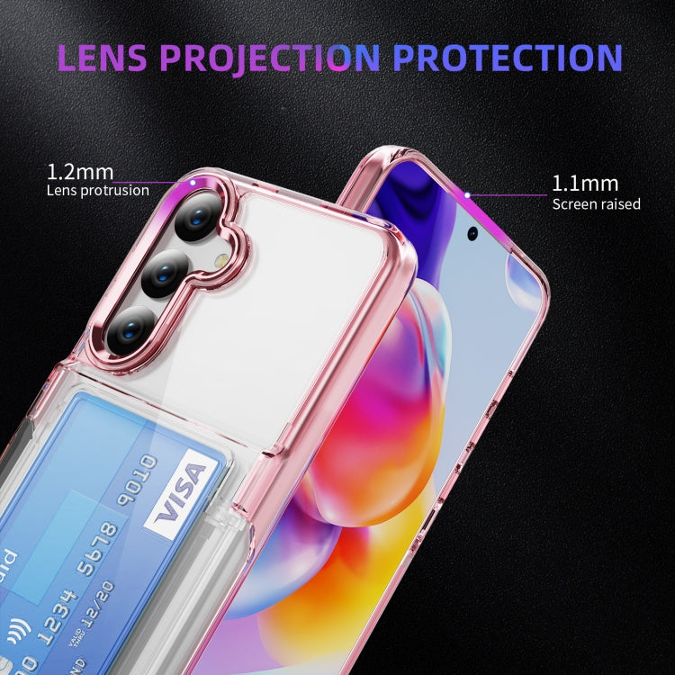 For Samsung Galaxy S23 FE 5G Card Holder Acrylic Hybrid TPU Phone Case