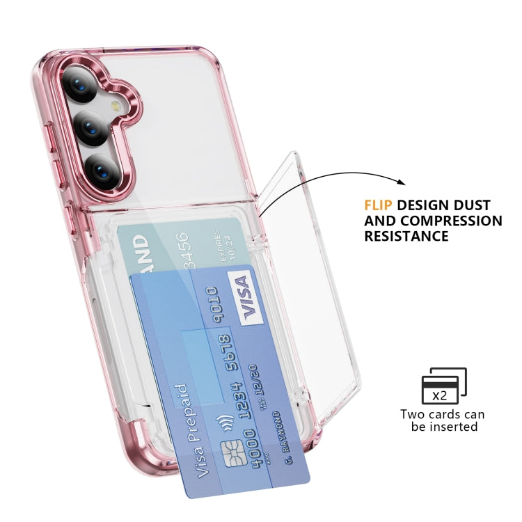 For Samsung Galaxy S23 FE 5G Card Holder Acrylic Hybrid TPU Phone Case