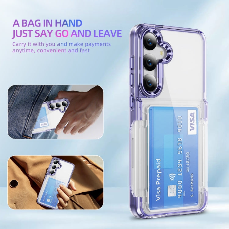 For Samsung Galaxy S23 FE 5G Card Holder Acrylic Hybrid TPU Phone Case