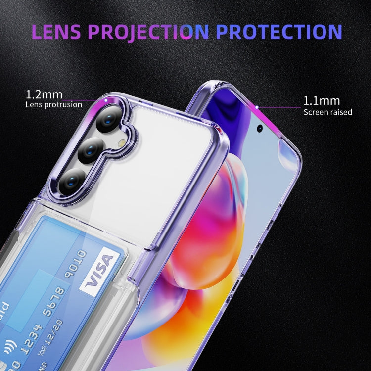 For Samsung Galaxy S23 FE 5G Card Holder Acrylic Hybrid TPU Phone Case