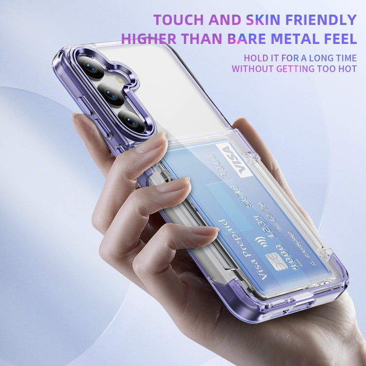 For Samsung Galaxy S23 FE 5G Card Holder Acrylic Hybrid TPU Phone Case